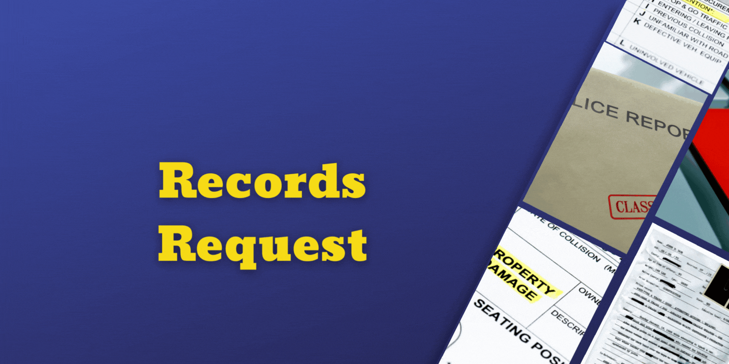 Records request banner gif