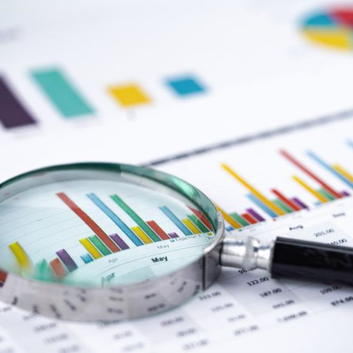 magnifying glass in a data sheet