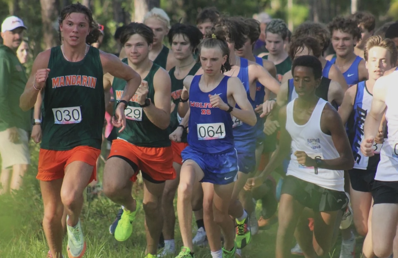 Duval County Public Schools cross country students running