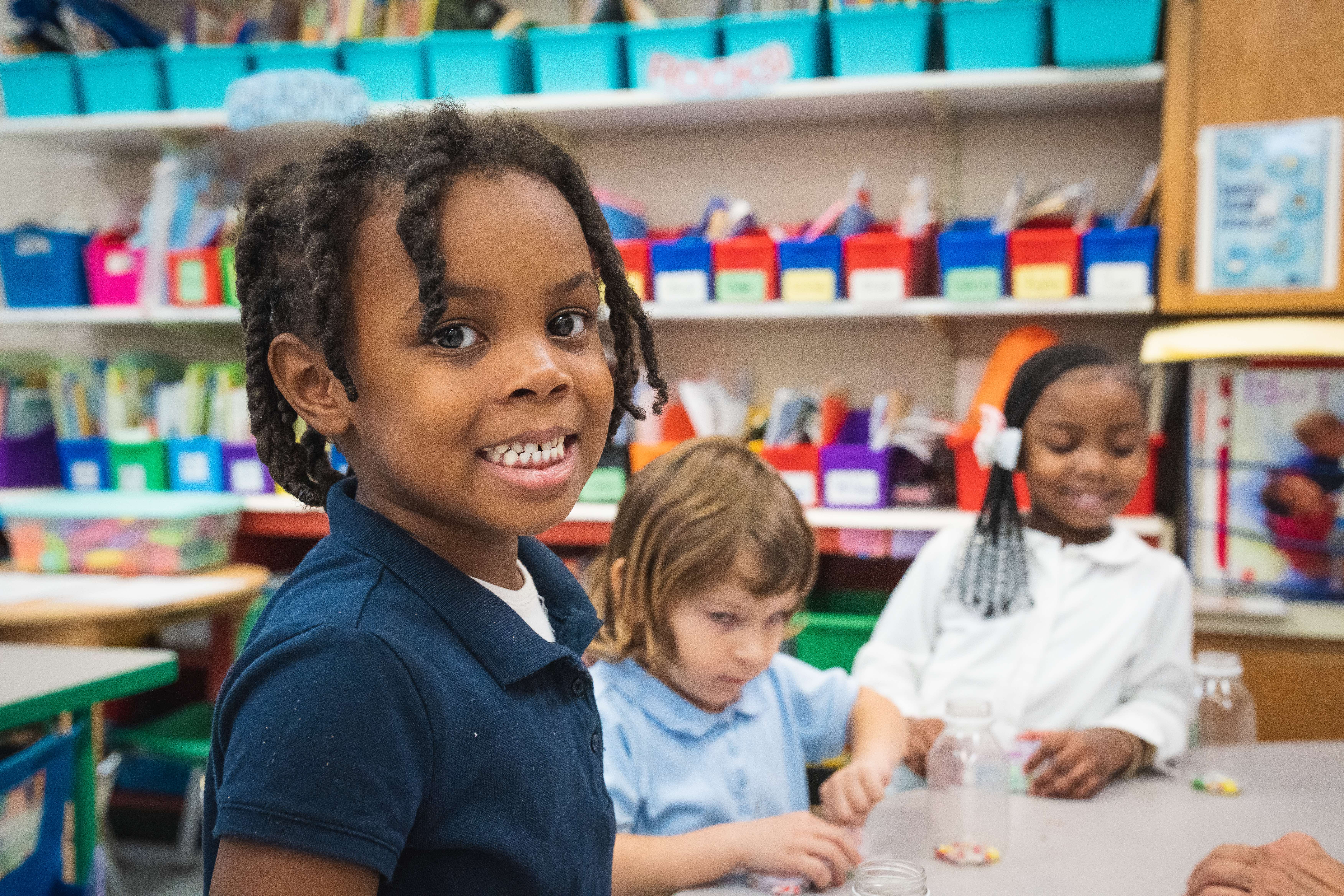 Smiling VPK Student in a Duval County Public School class