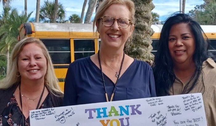 School Psychologist Melissa Grunthal with teachers