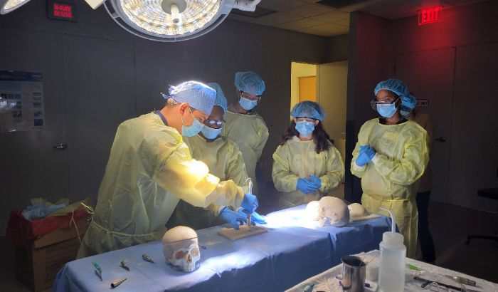 Darnell-Cookman students learn all about the neuroanatomy during their visit Medtronic.