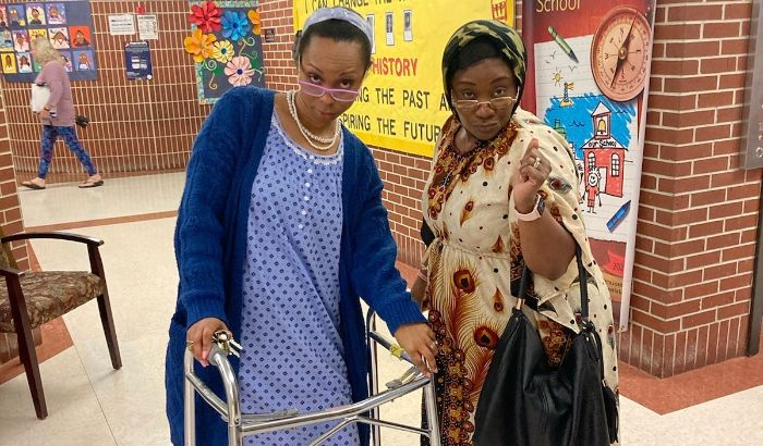 Crown Point Elementary celebrating the 100th day of school.