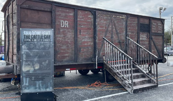 Holocaust Cattle Car at Fletcher HS