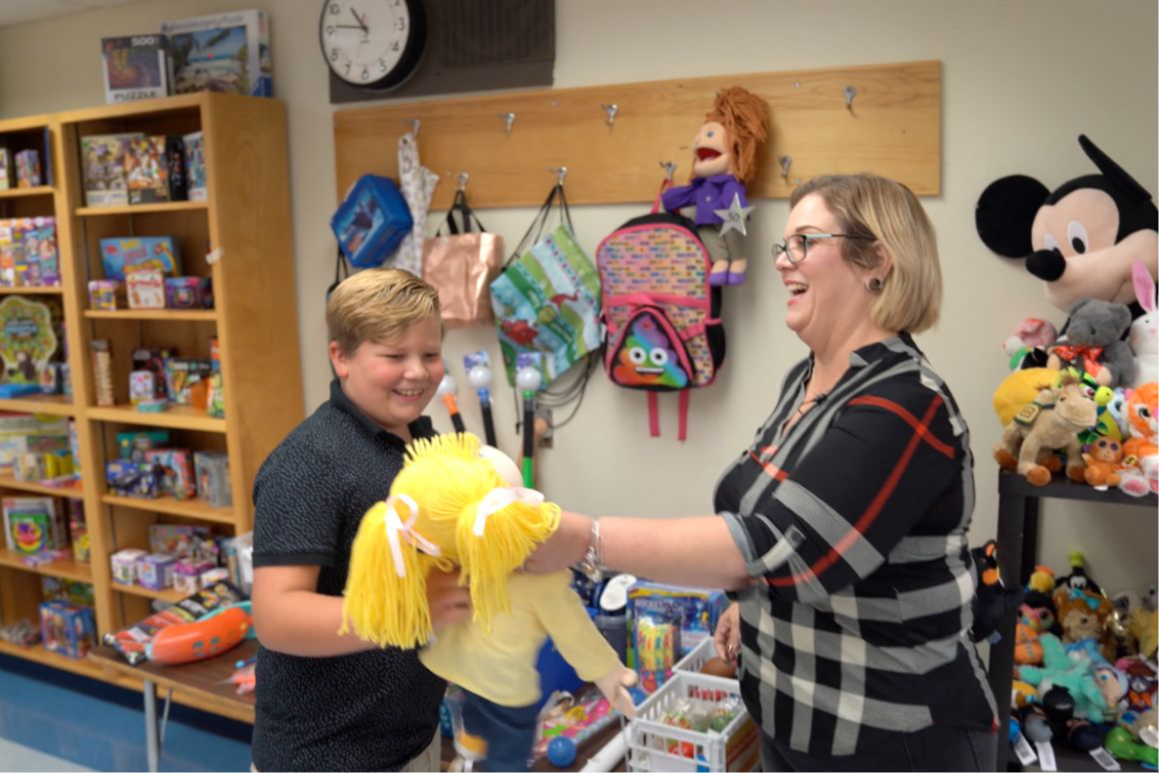 Students at Crown Point Elementary visit the PBS Store