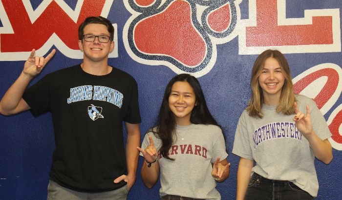 Students accepted into Harvard, Northwestern, and John Hopkins