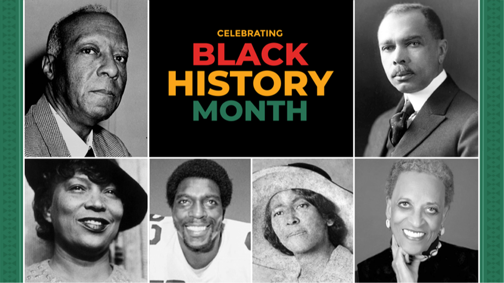A. Philip Randolph, Zora Neale Hurston, Bob Hayes, Eartha Mary Magdalene White, Johnnetta Cole, and James Weldon Johnson