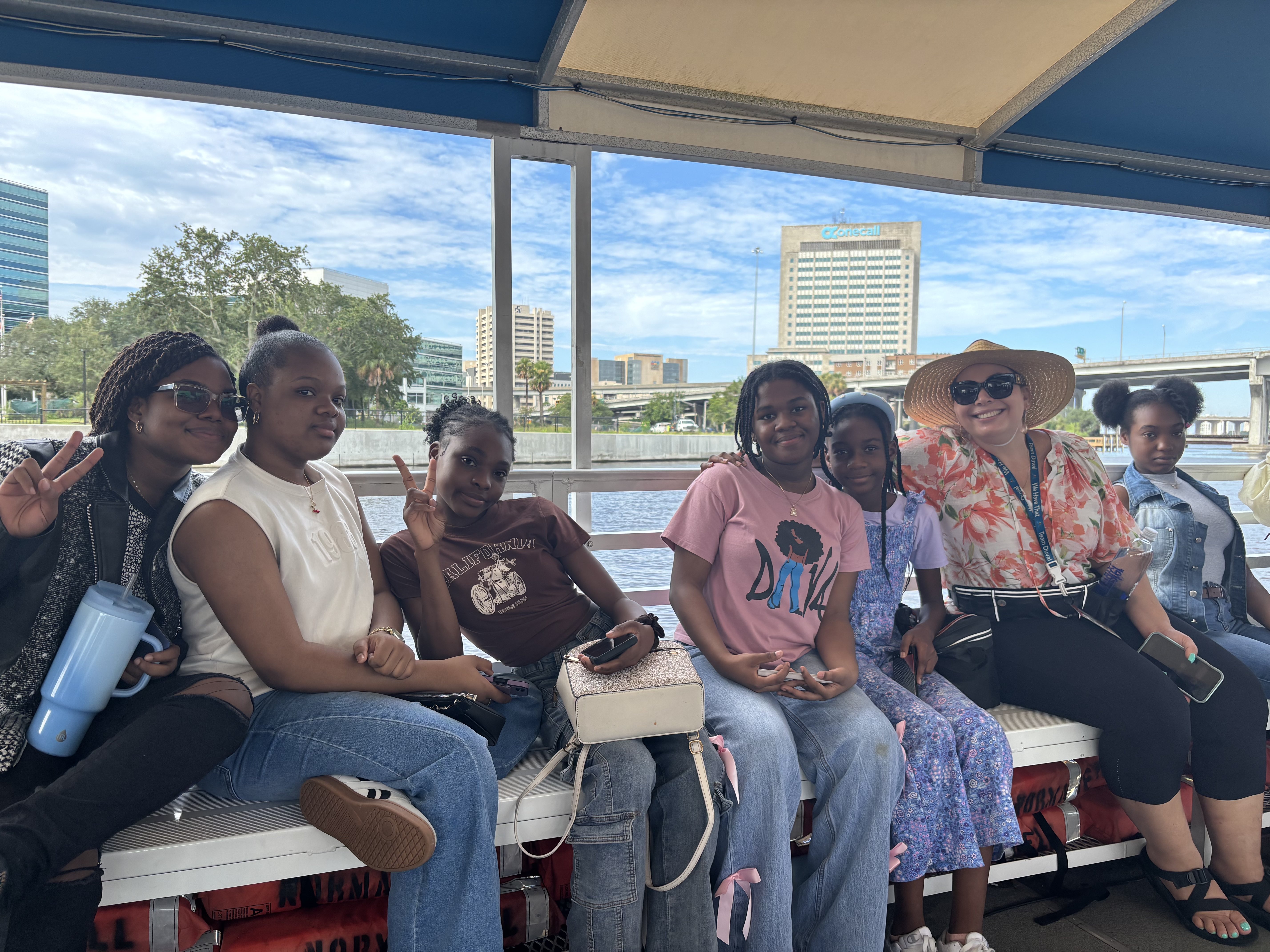 ESOL Students and teacher on Water Taxi Tour