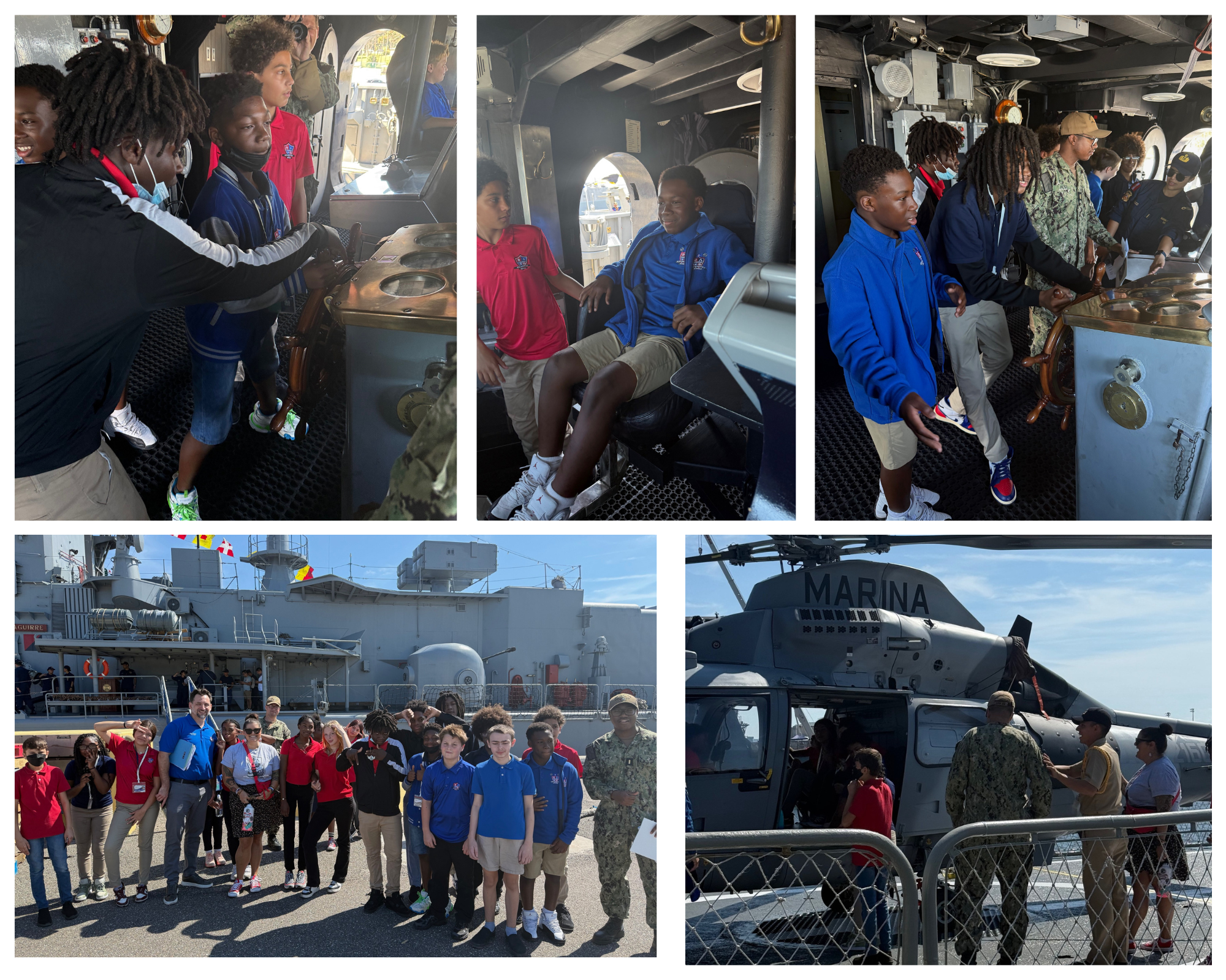 Images from Arlington MS vissit to Mayport