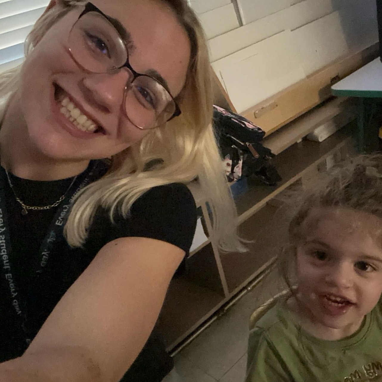 Hannah Alexander and a student