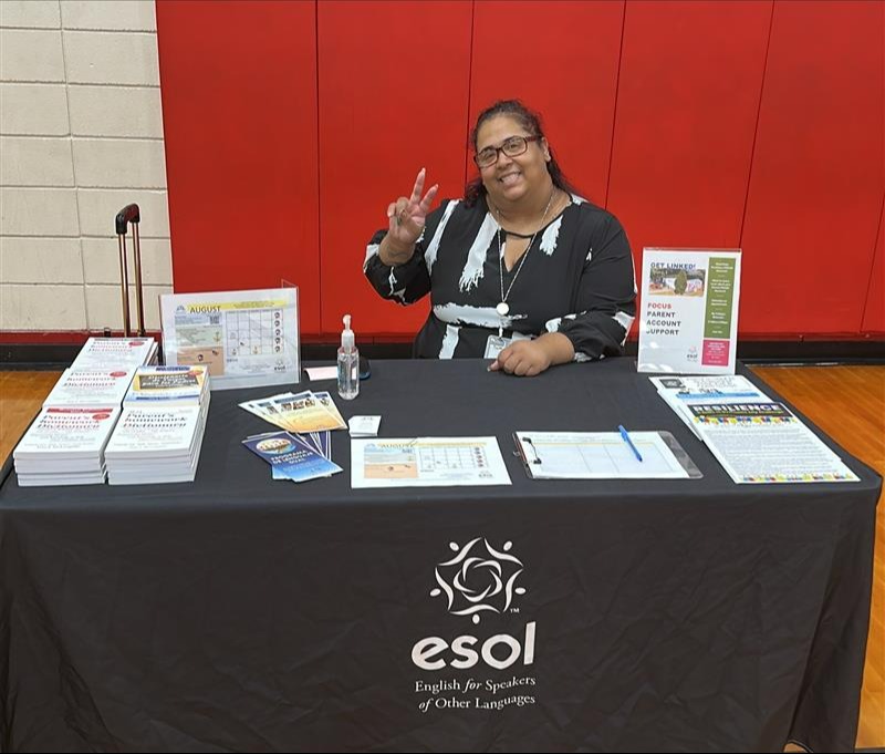 Coordinator Ms. Joanne Ortiz at the CLC event
