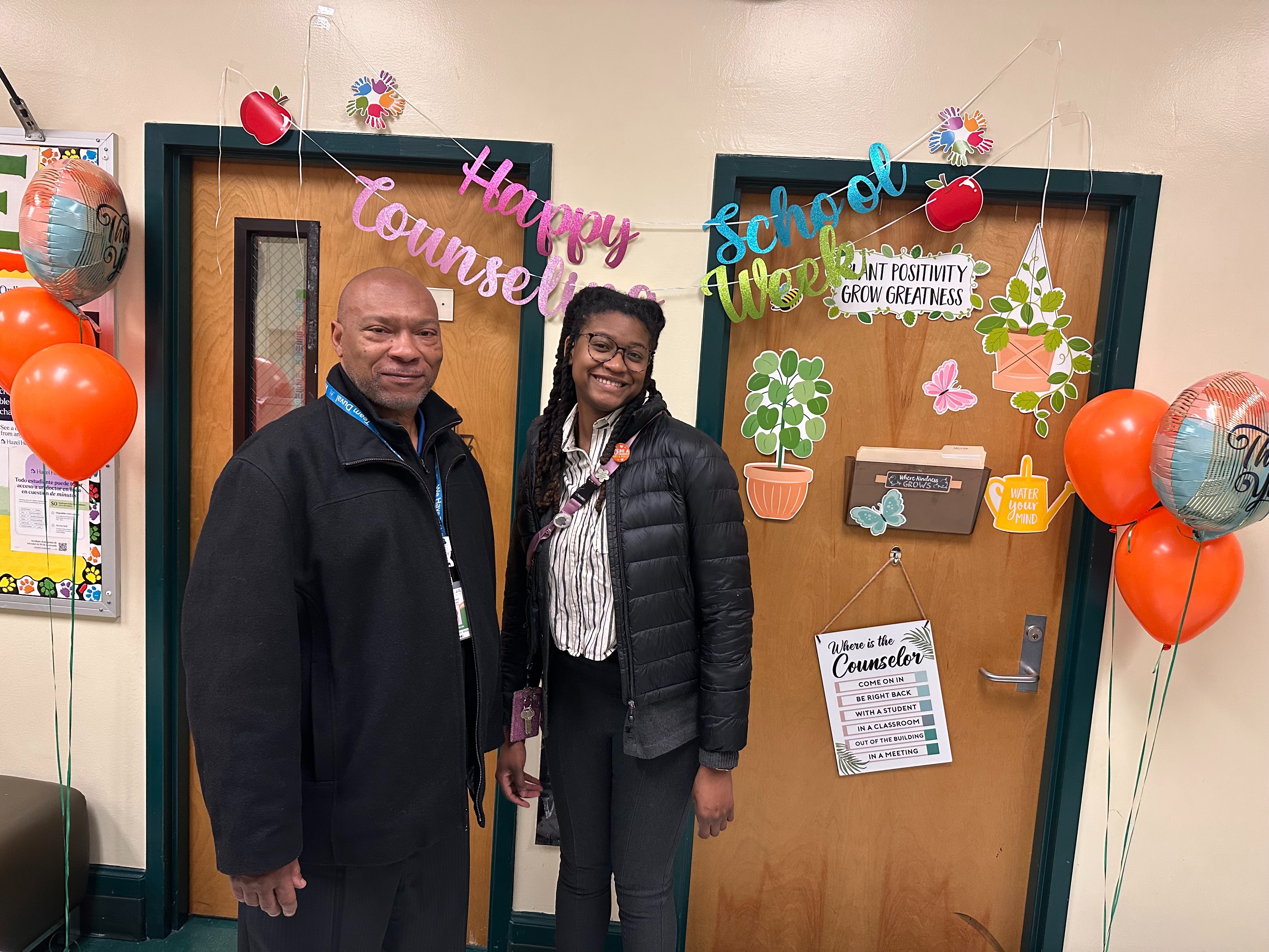 Matthew Gilbert School Counselors Albert Buckner and Ke’Yondra Merritt