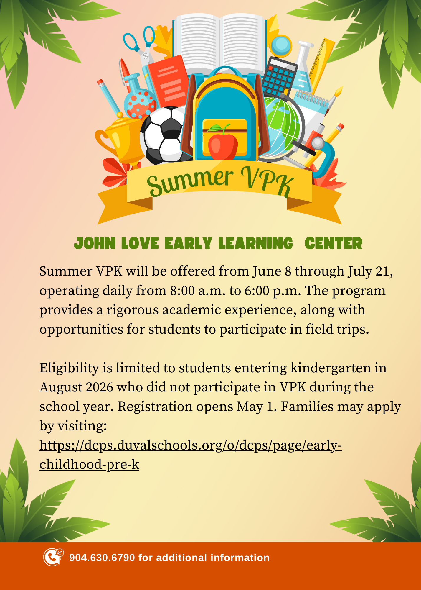 Summer VPK Information