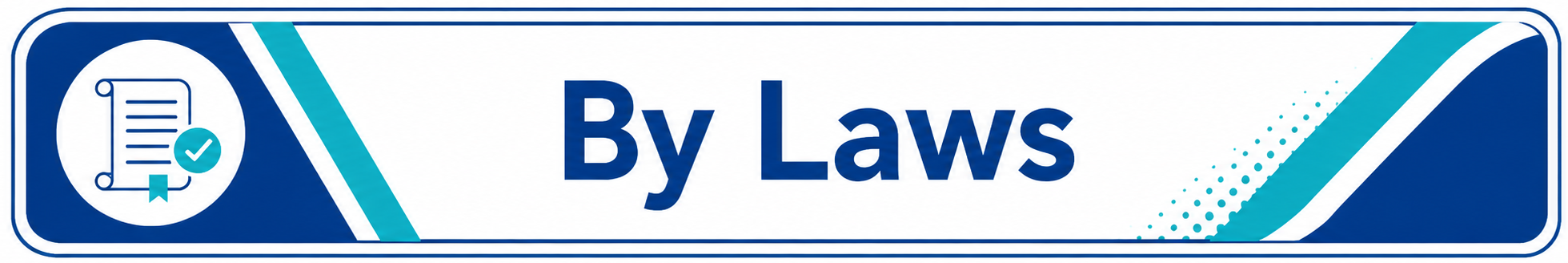 A logo with "By Laws" in blue font on a white and blue background, featuring a document icon.