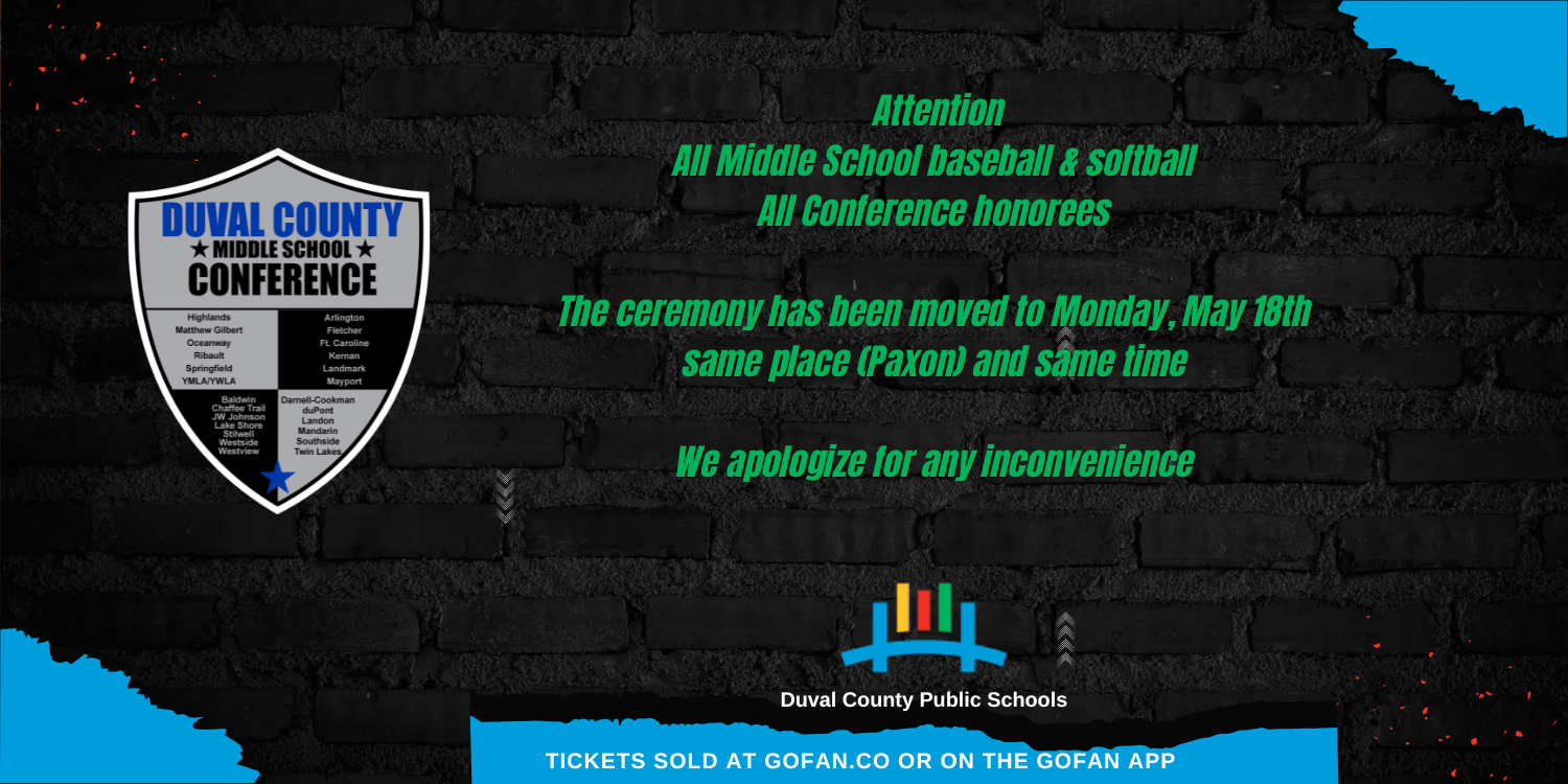 Rescheduled Middle School Baseball & Softball