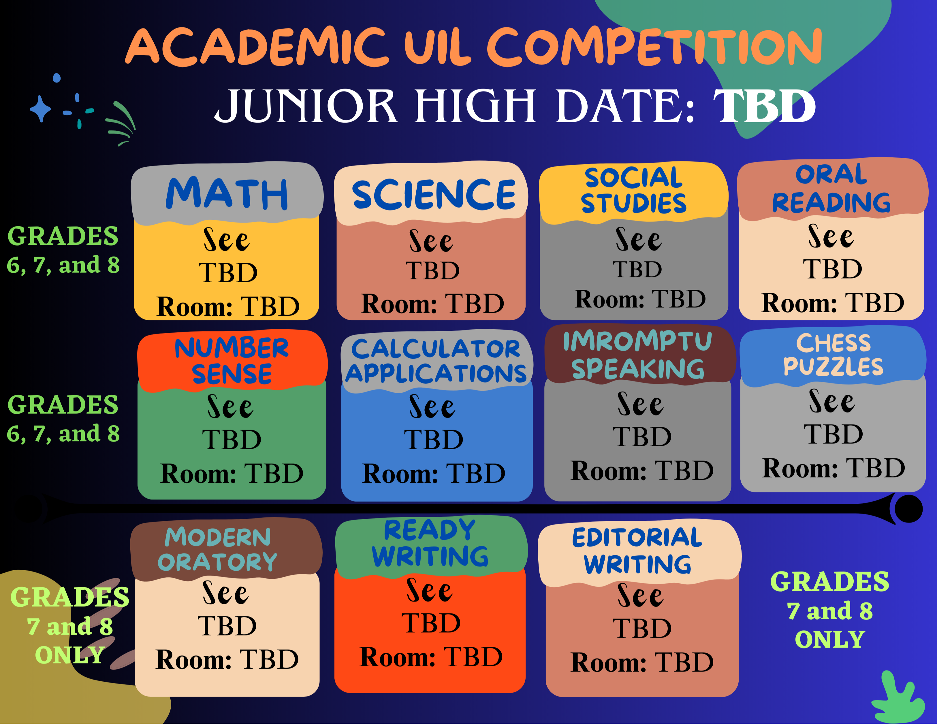 ICJH Academic UIL Categories