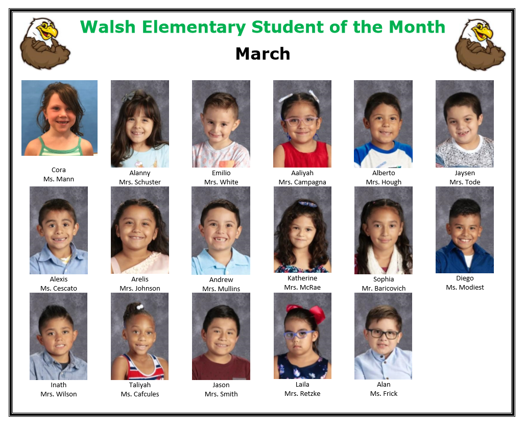 Walsh Student of the Month