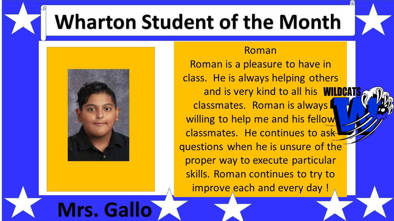 December  Student of the Month