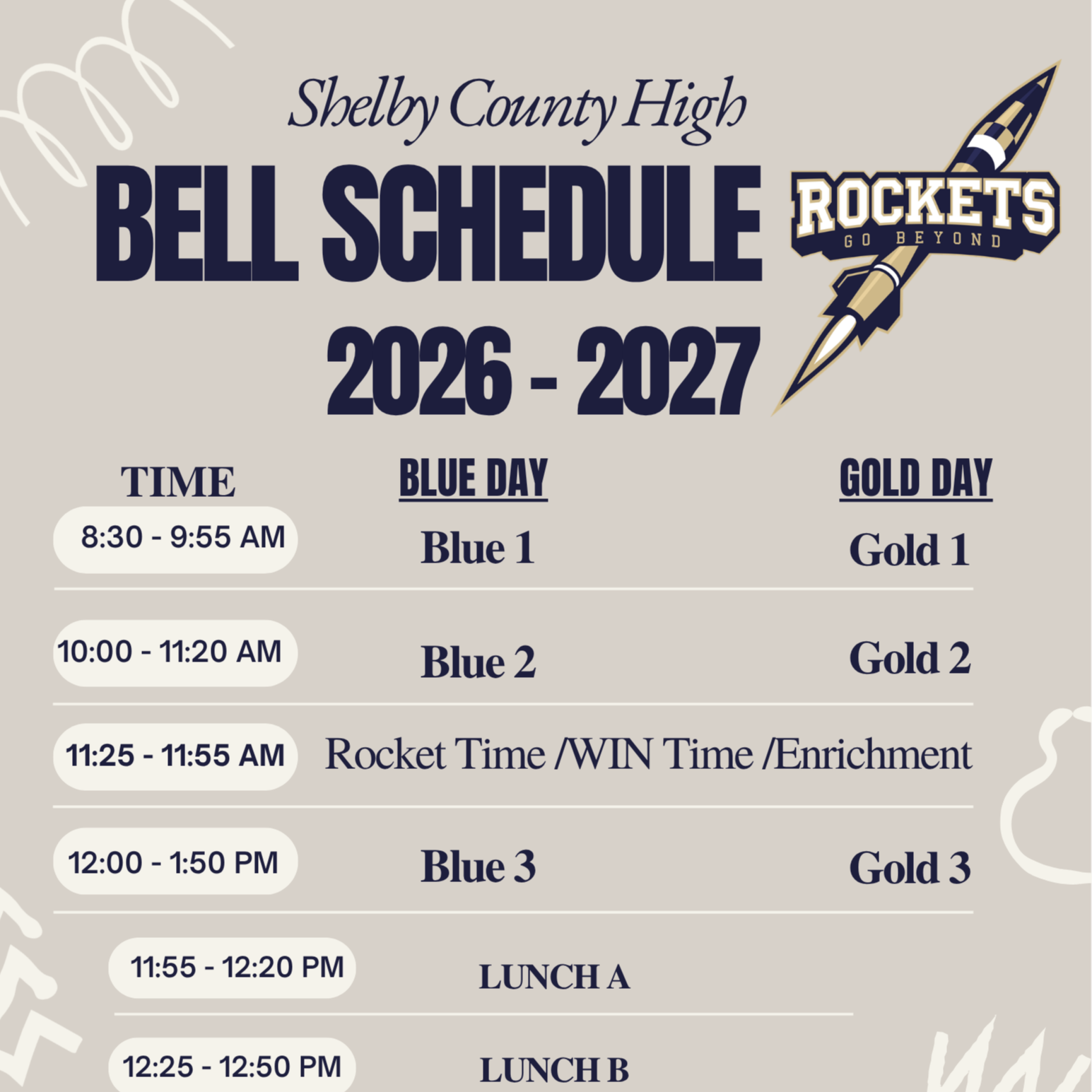 Bell Schedule 25/26