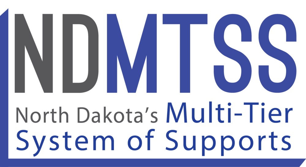 logo of north dakota multi tier system of supports writen on it