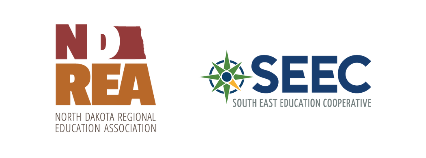 north dakota regional education association logo and the south east education cooperative logo