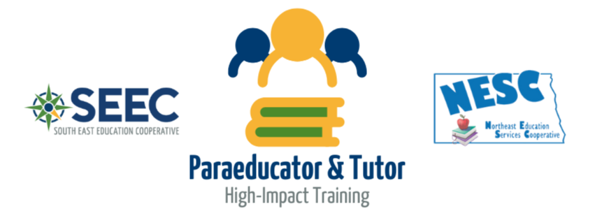 Paraeducator logo with south east education cooperative and northeast education services cooperative logos