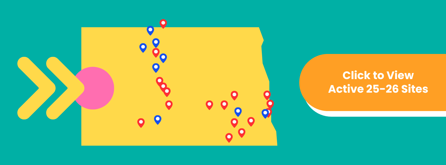 map of north dakota americorps tutoring sites - click to view full map