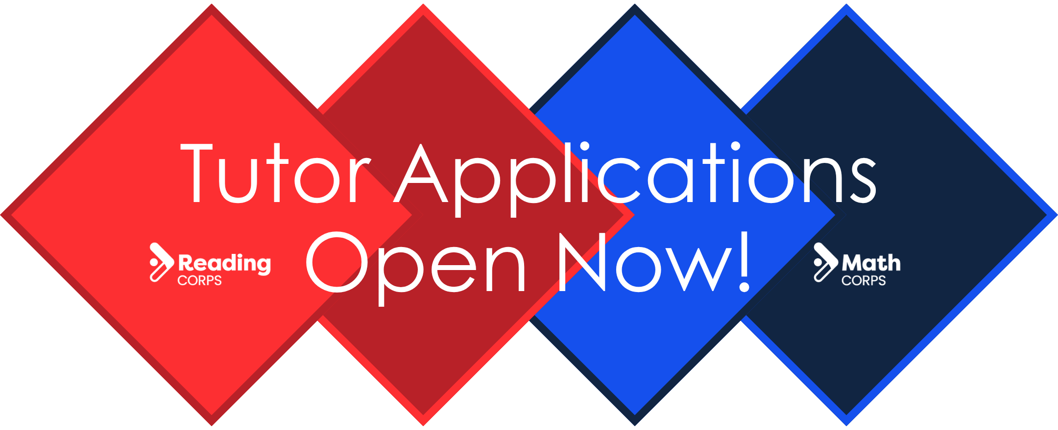 tutor applications for reading corps and math corps open now