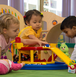 Baby kids playing