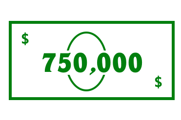 $750,000