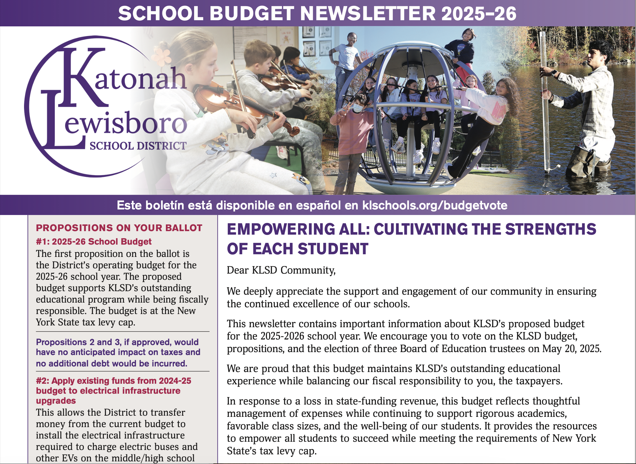 budget newsletter