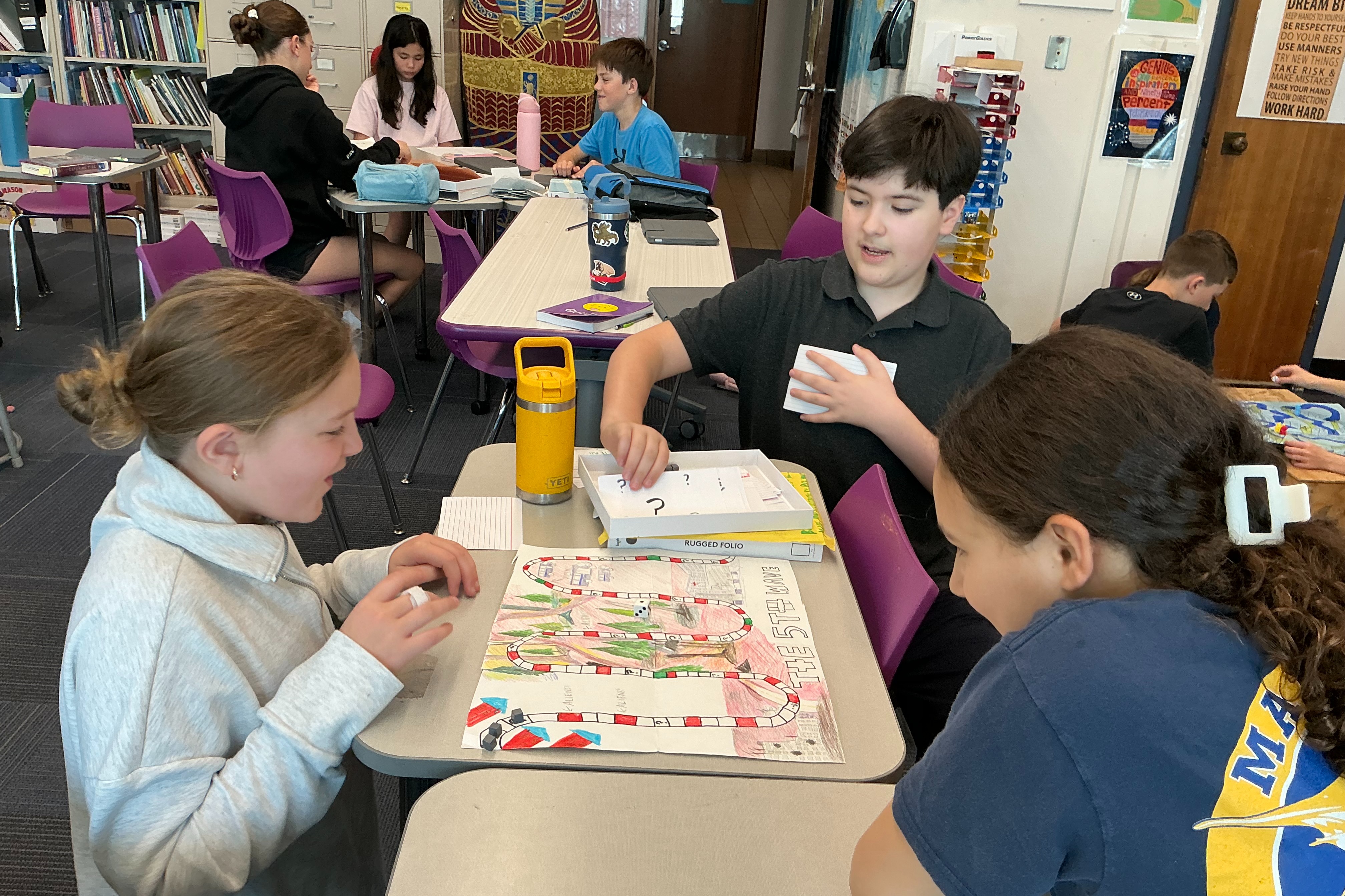 students create and share games they created at JJMS
