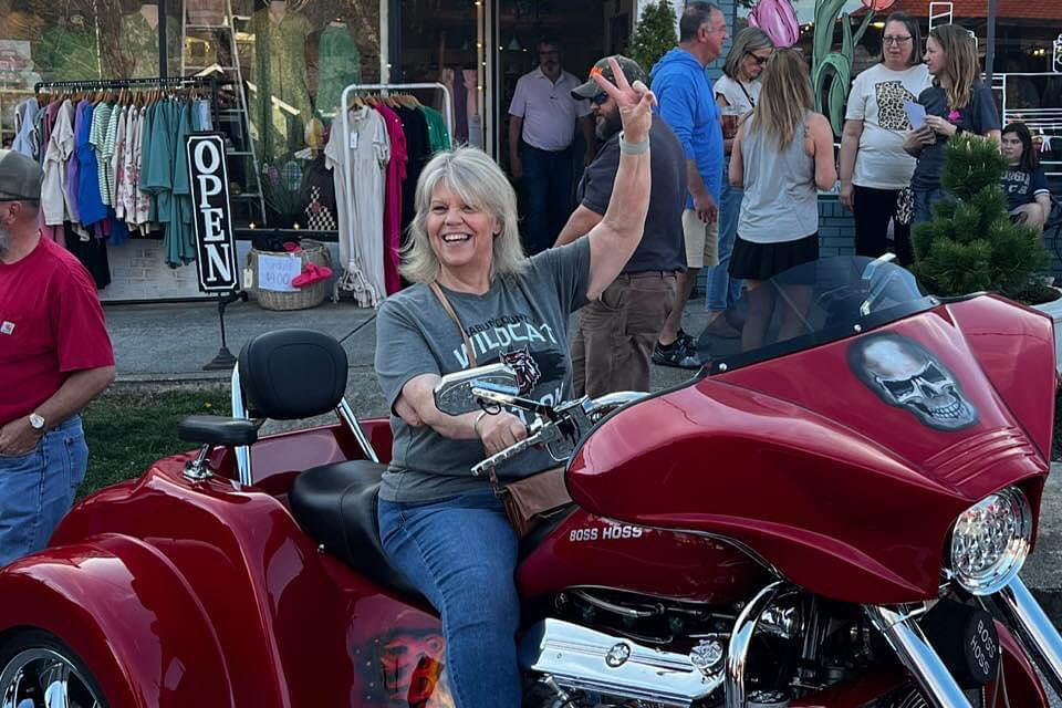 Sweet Lady on Motorcycle