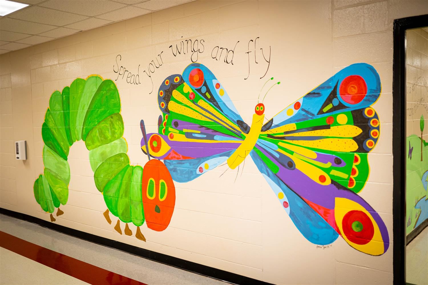 butterfly wall painting