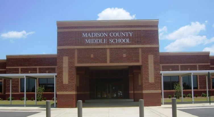 the front of the middle school building