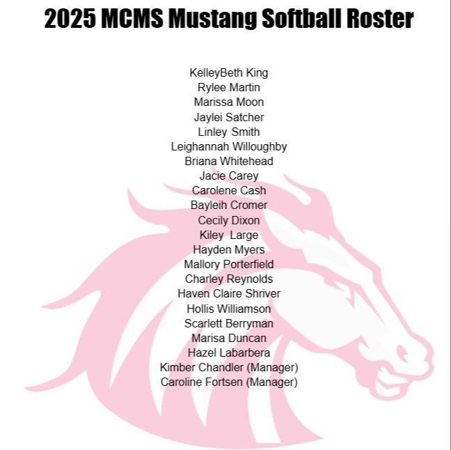 MCMS Softball Roster