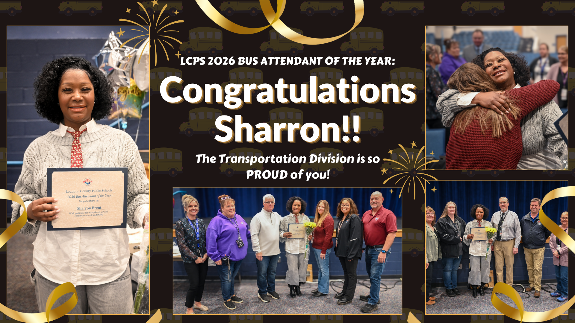 Image of Sharron who is bus attendant of the year