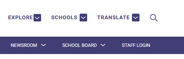 Image of LCPS website where the Translation option is.