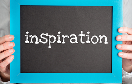 word "inspiration" write in blackboard