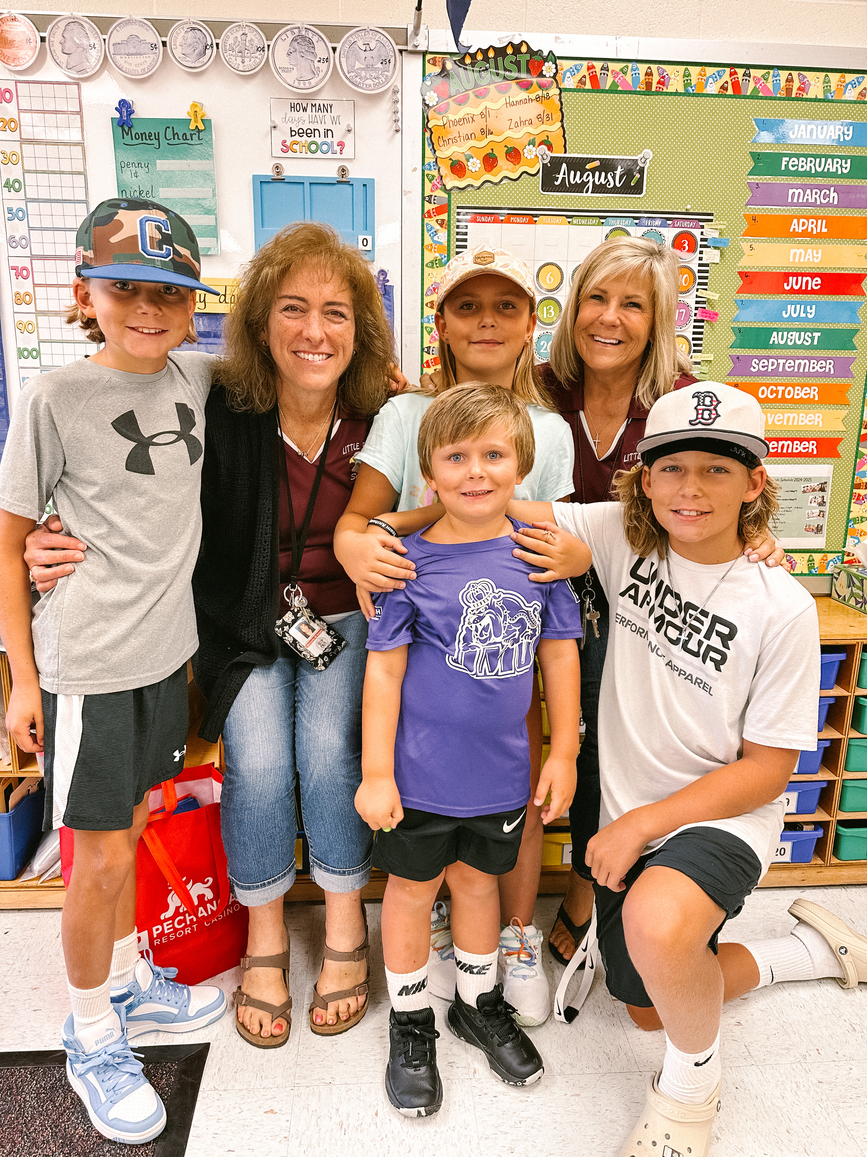 teacher with students