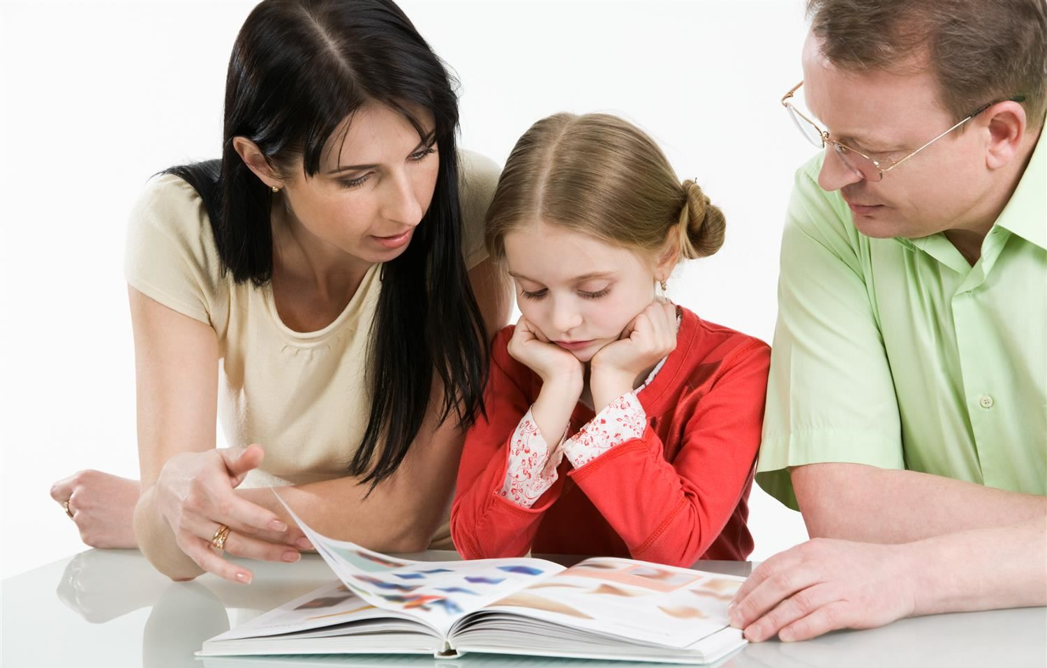 Student Girl  with parents