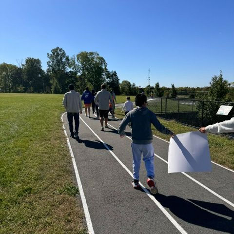 Kids walking to school