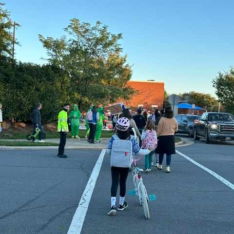 Kids walking to school