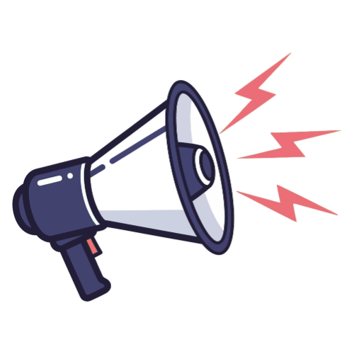a megaphone giving an announcement