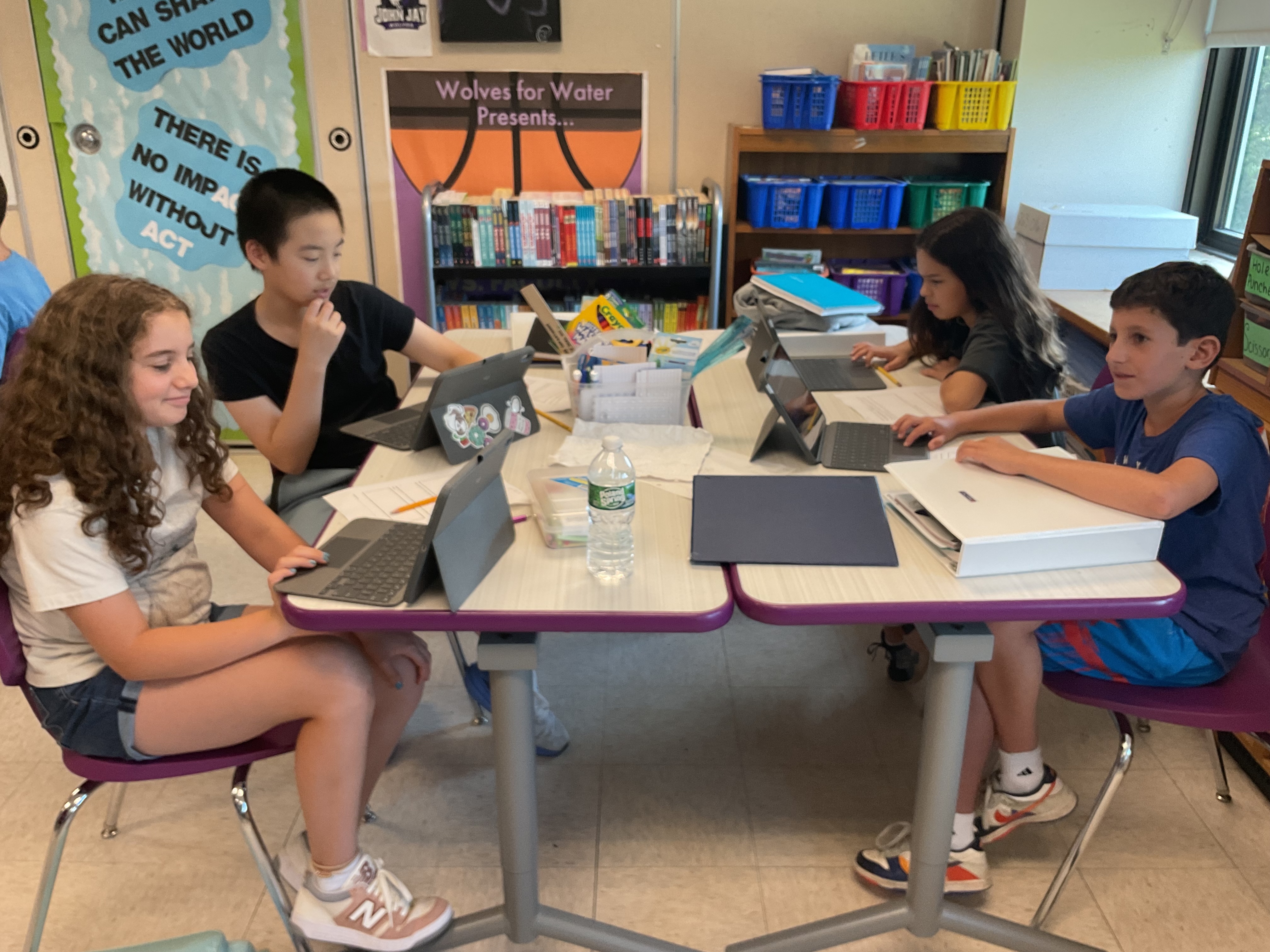 students working at iPads