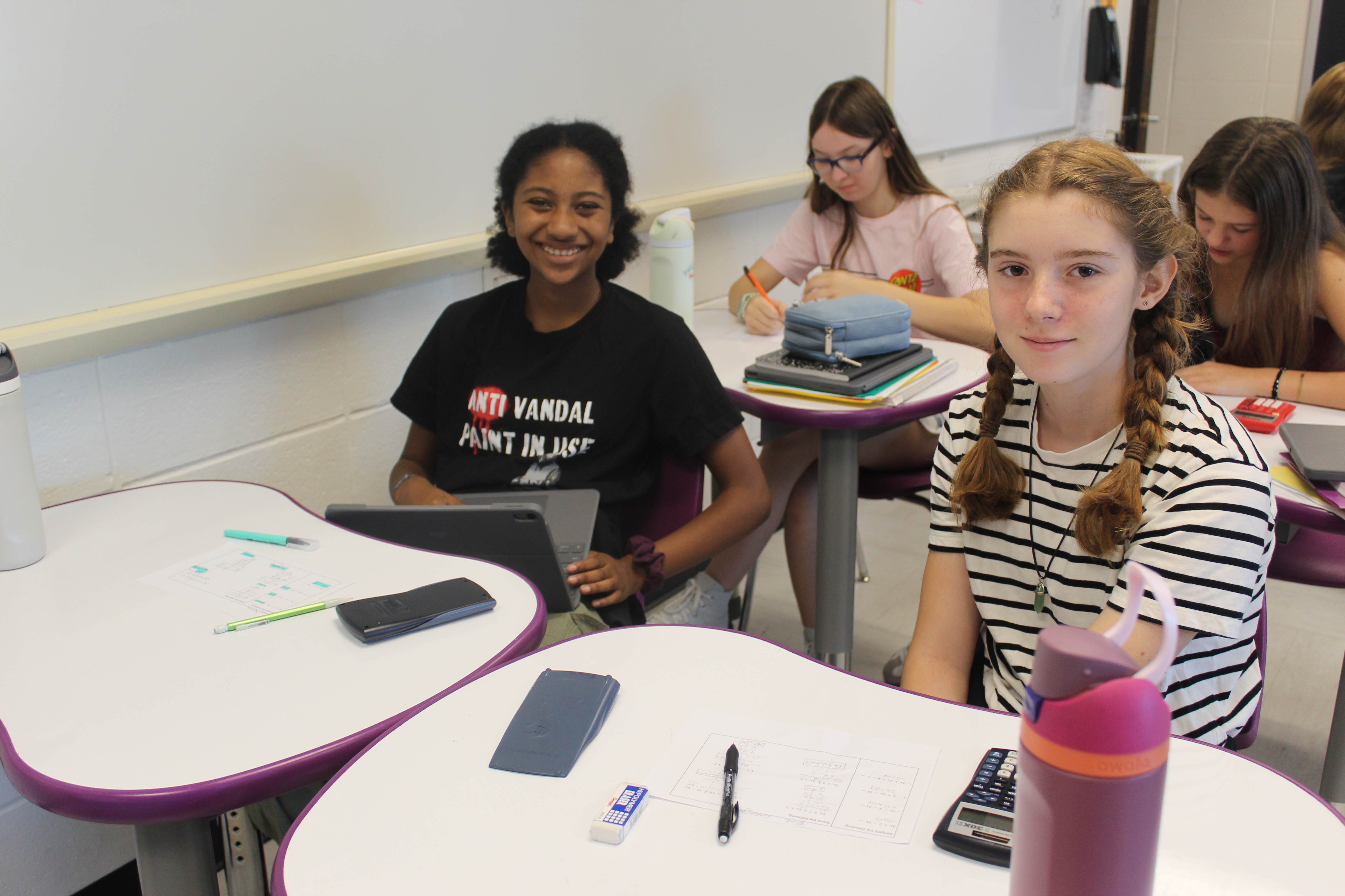 Team Charisma Math Students are working on solving equations!