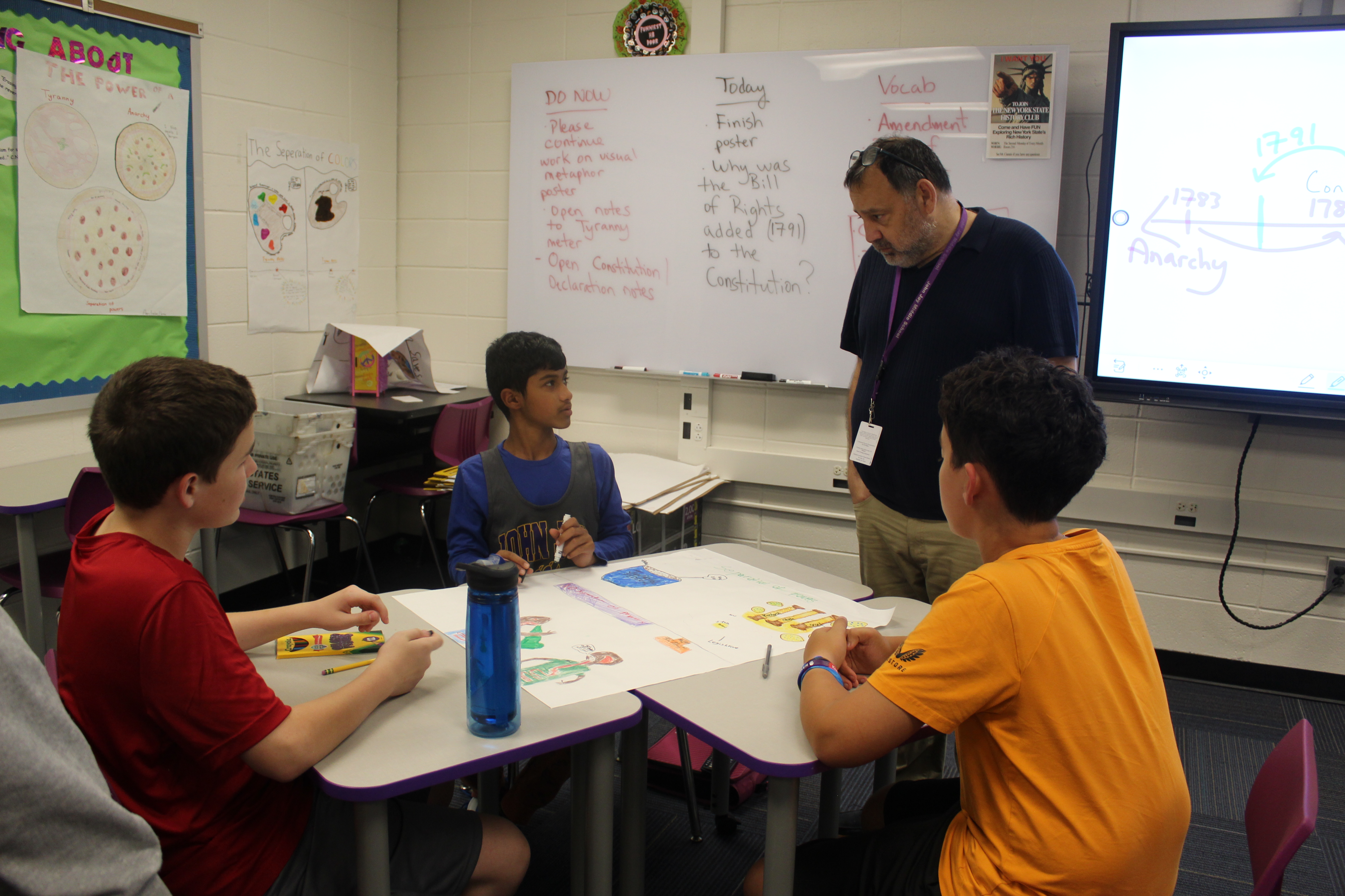 Team Charisma students in Social Studies class