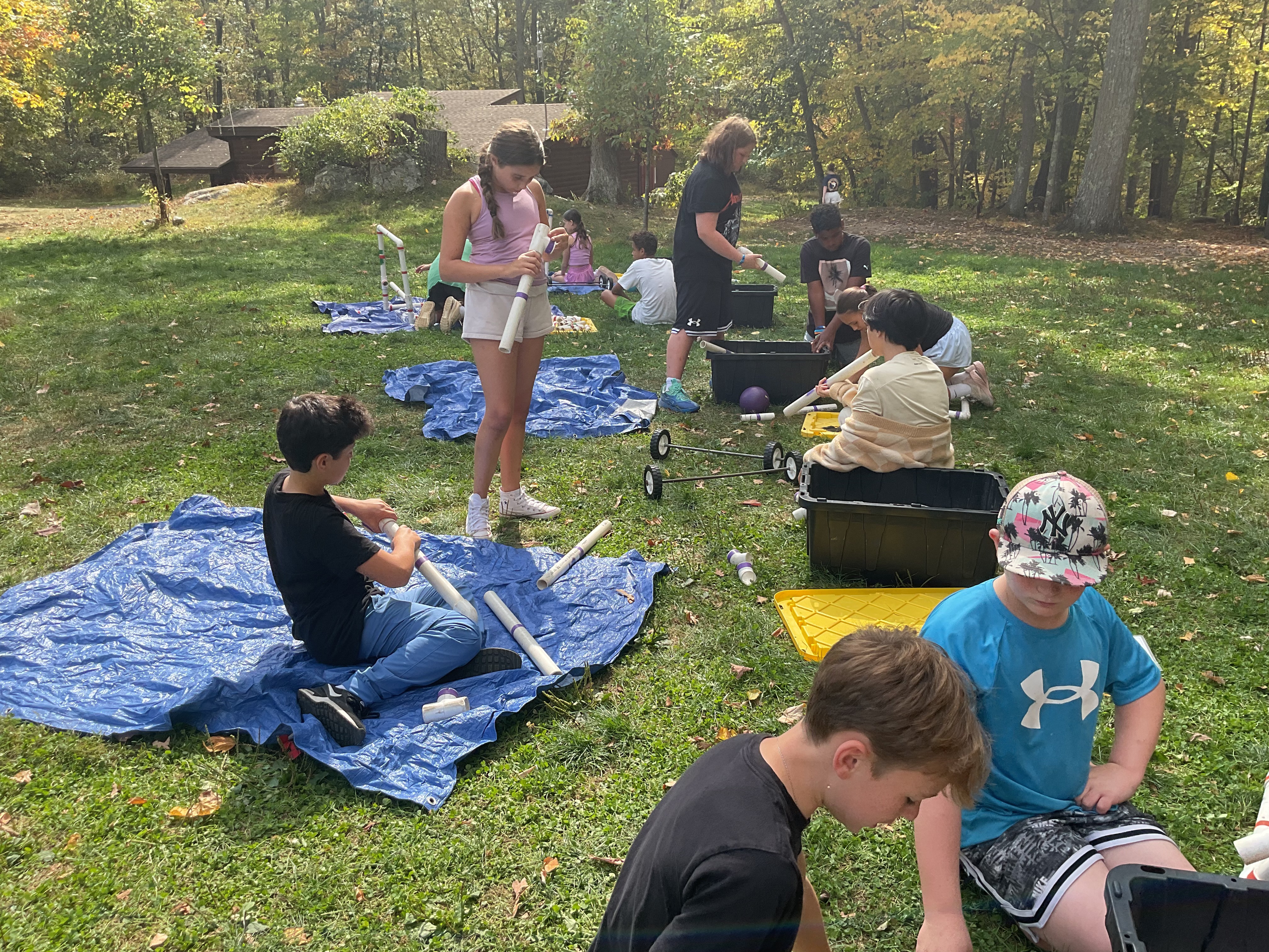 Building a cart at Mountain Lakes