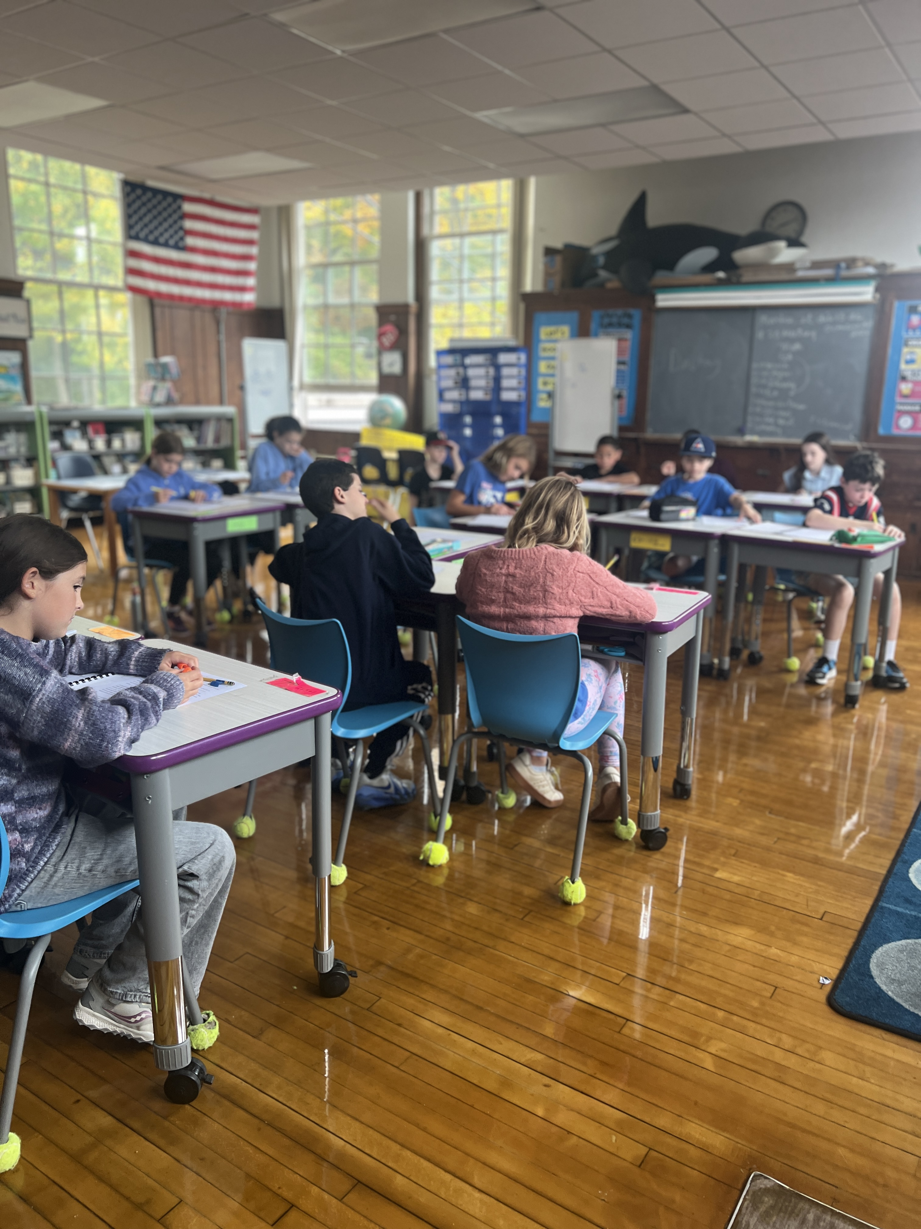 students sitting at desks