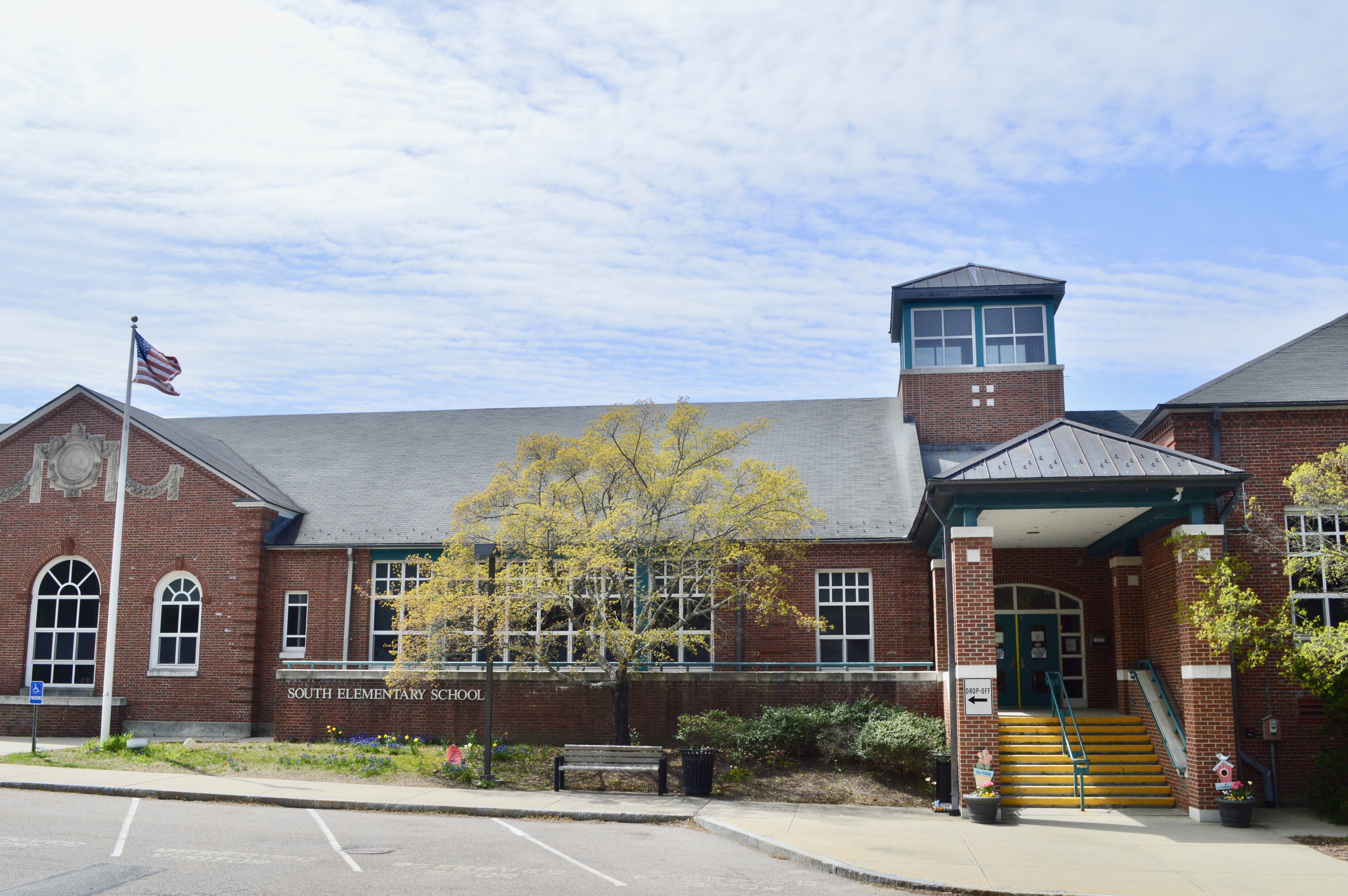 front of south elementary school building